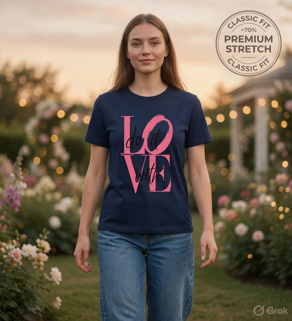 Do It With Love– Premium Stretch Cotton Tee