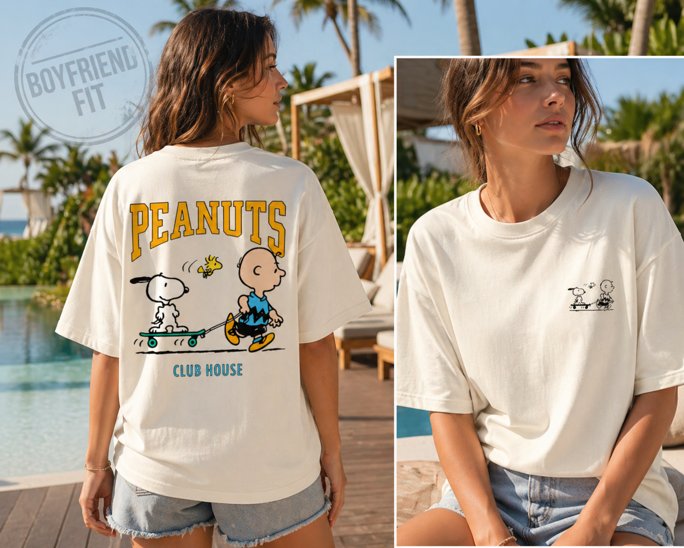 Summer Clubhouse Boyfriend Fit Tee 🌴☀️