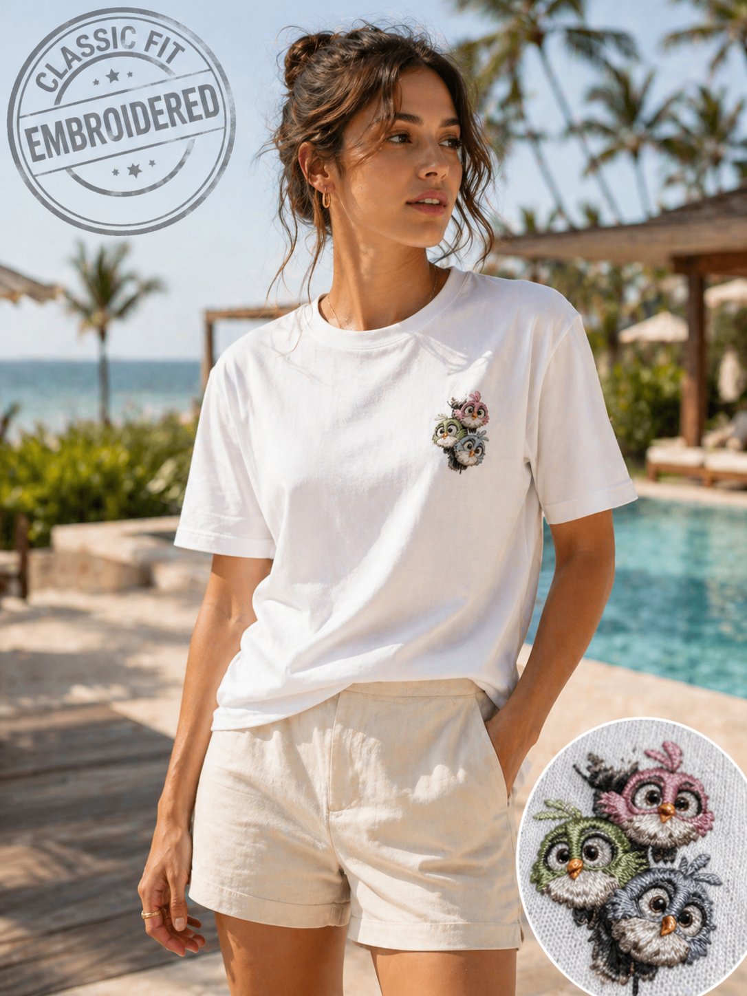 Soft Stretch Embroidered Tee ✨