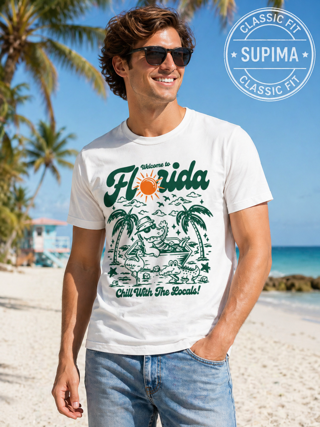 Florida Chill Vibes Supima Classic Tee