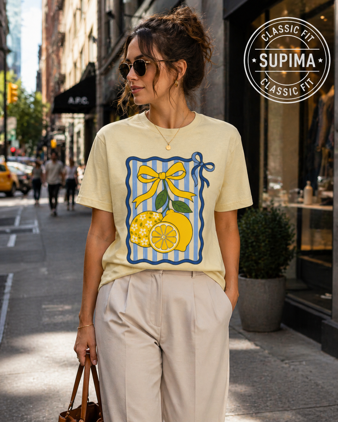 Lemon Drip Supima Tee