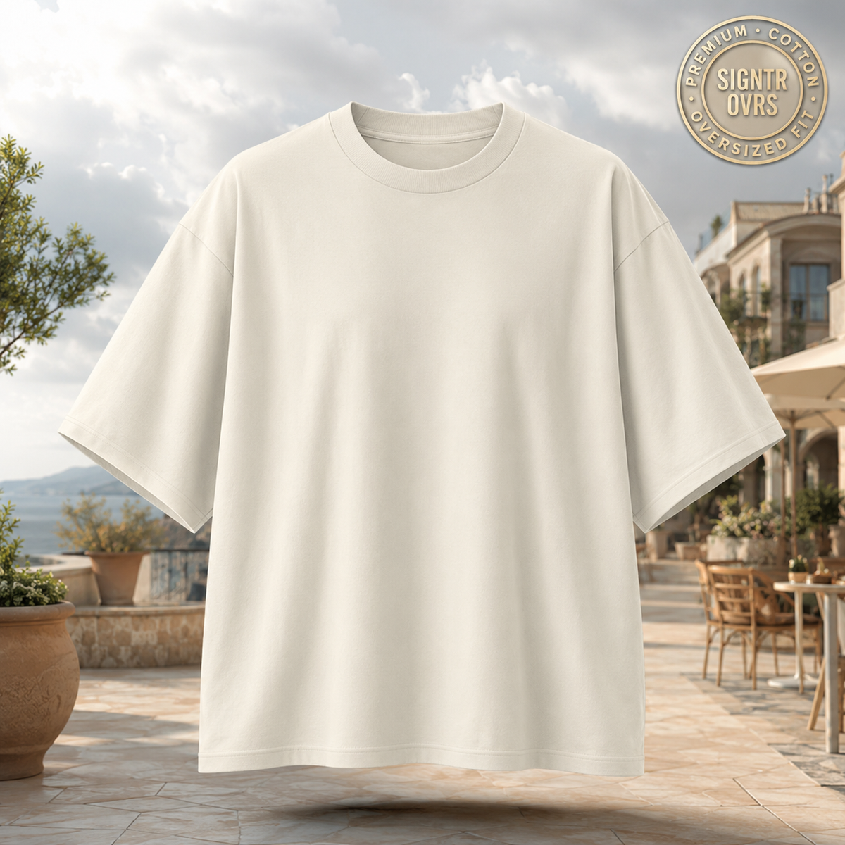 SIGNATURE OVERSIZED TEE • DENSE COTTON • STRUCTURED DRAPE