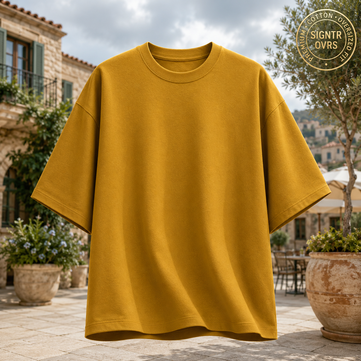 SIGNATURE OVERSIZED TEE • DENSE COTTON • STRUCTURED DRAPE