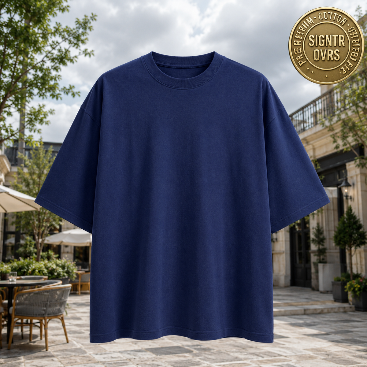 SIGNATURE OVERSIZED TEE • DENSE COTTON • STRUCTURED DRAPE