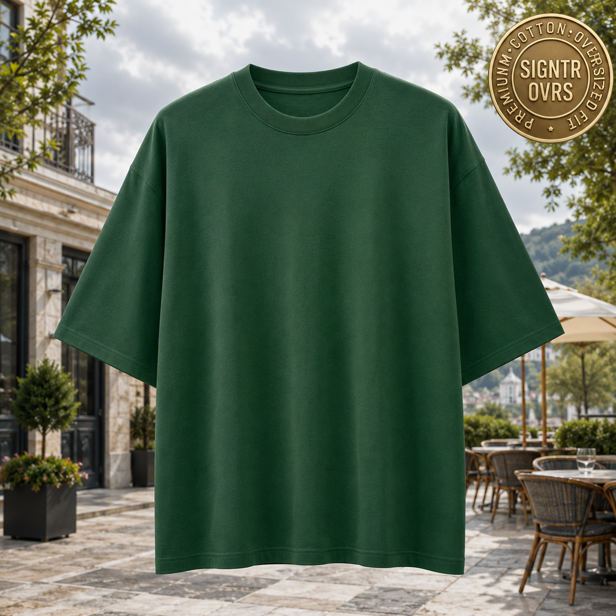 SIGNATURE OVERSIZED TEE • DENSE COTTON • STRUCTURED DRAPE