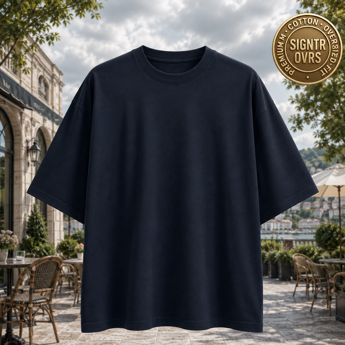 SIGNATURE OVERSIZED TEE • DENSE COTTON • STRUCTURED DRAPE