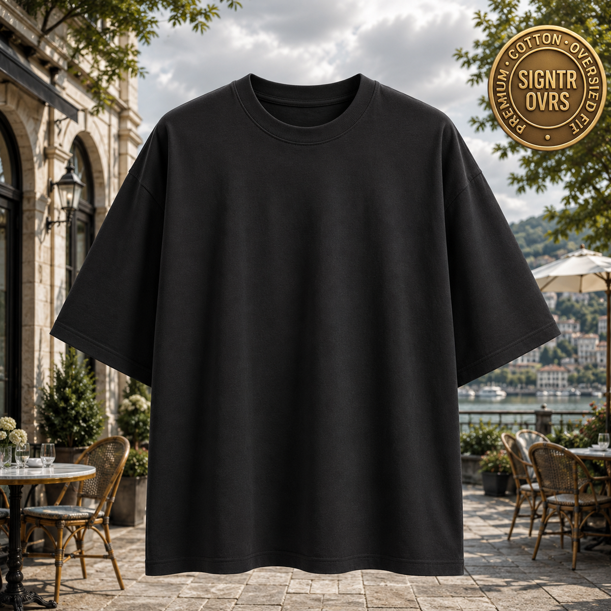 SIGNATURE OVERSIZED TEE • DENSE COTTON • STRUCTURED DRAPE
