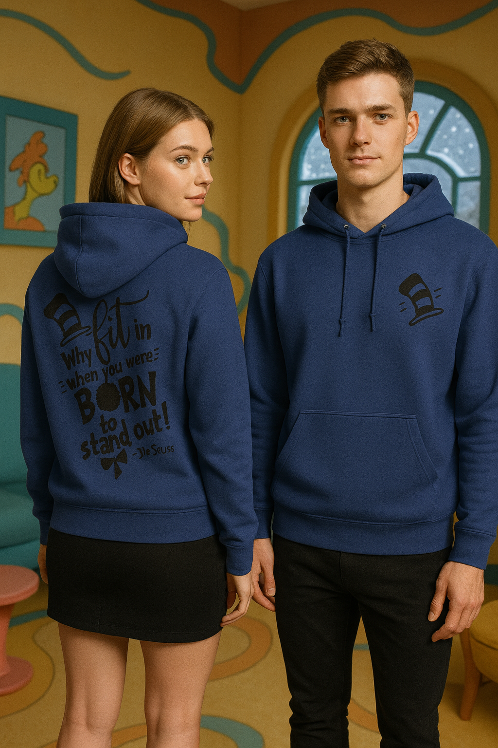 Born To Stand Out Puff Print Hoodie