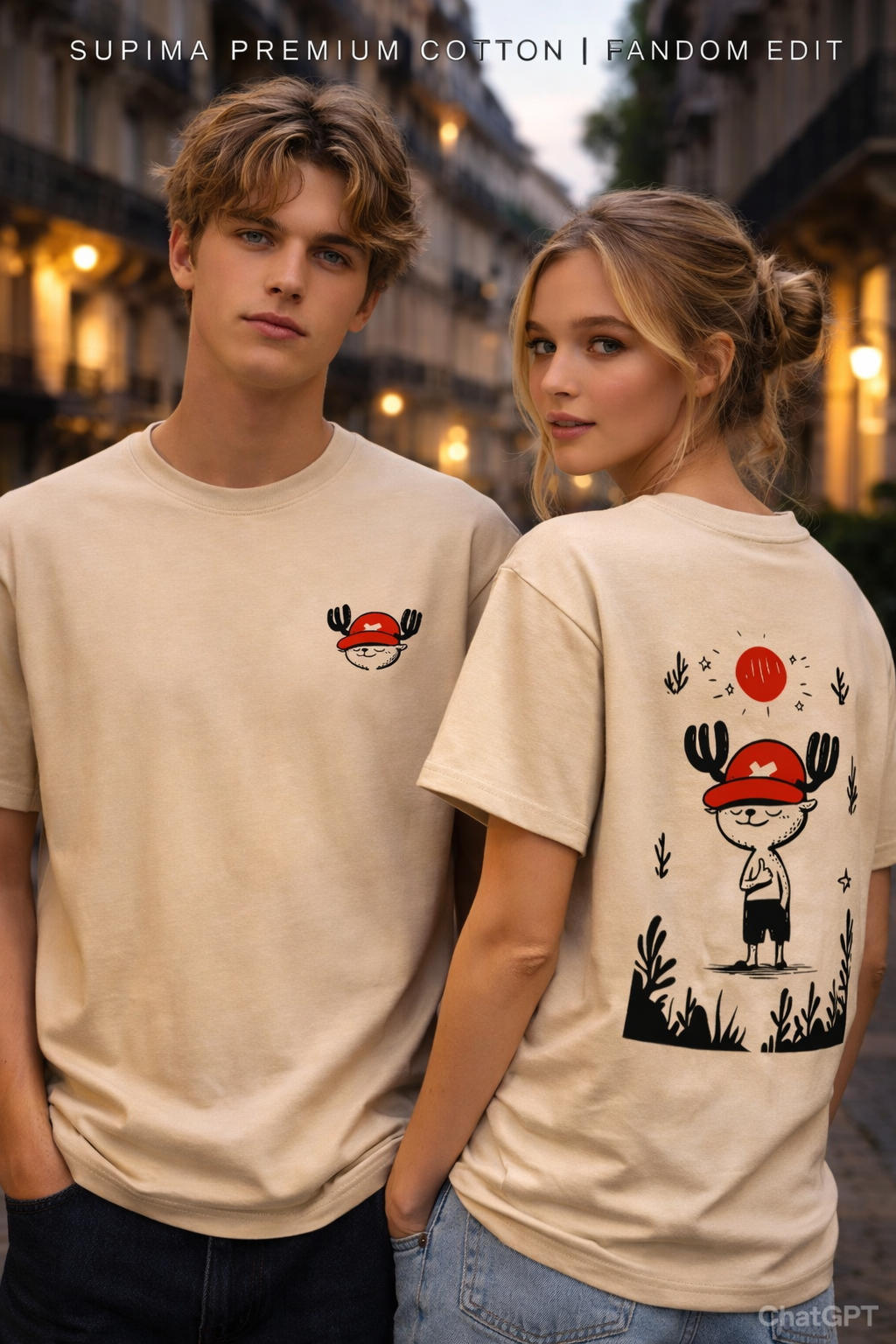 Sunset Antler Vibes Tee – Fandom Drip Edition