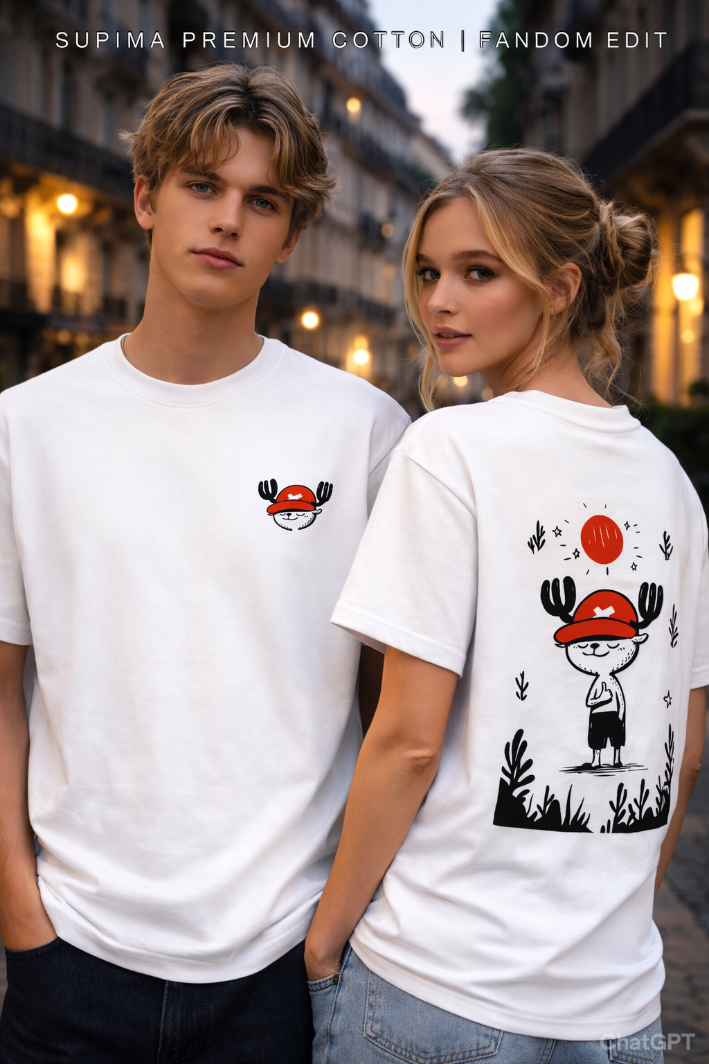 Sunset Antler Vibes Tee – Fandom Drip Edition