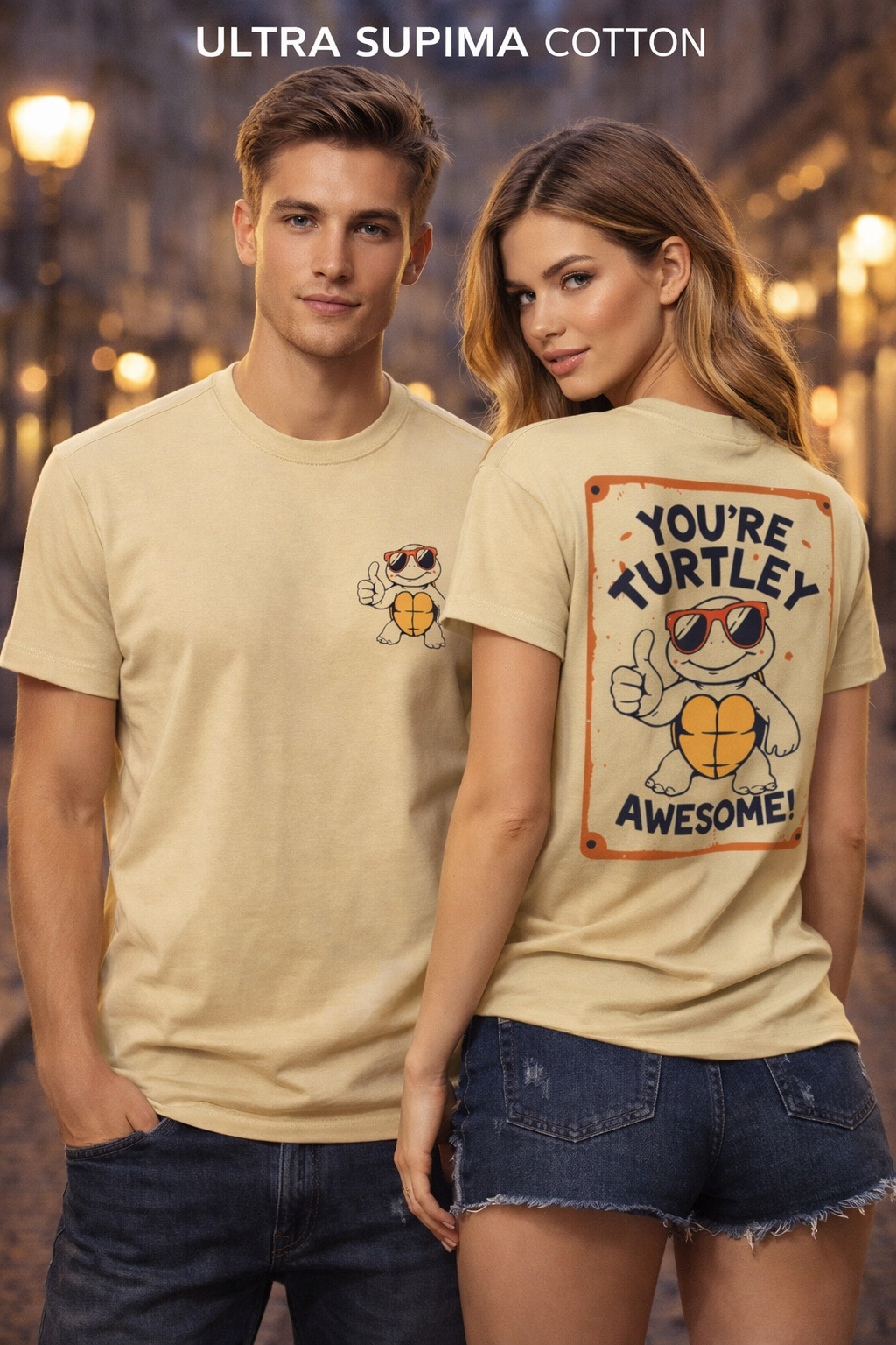 The "Turtley Awesome" Elite Supima Tee 🐢🕶️