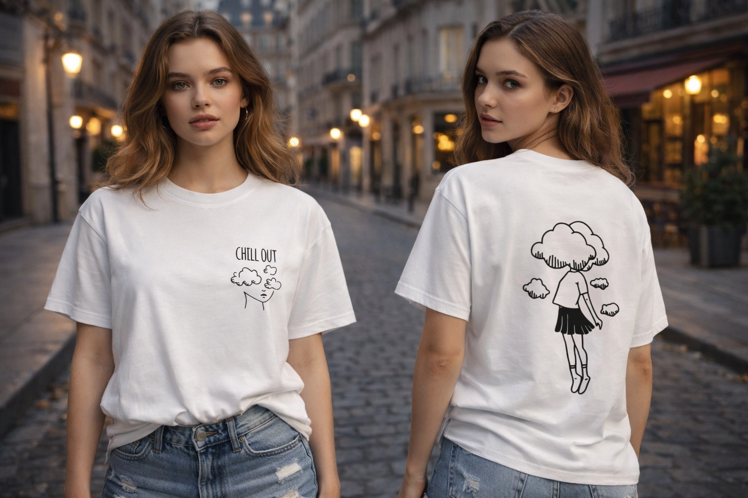 Chill Out Cloud Tee — 3D Puff Print, Ultra-Premium Soft Stretch Fabric