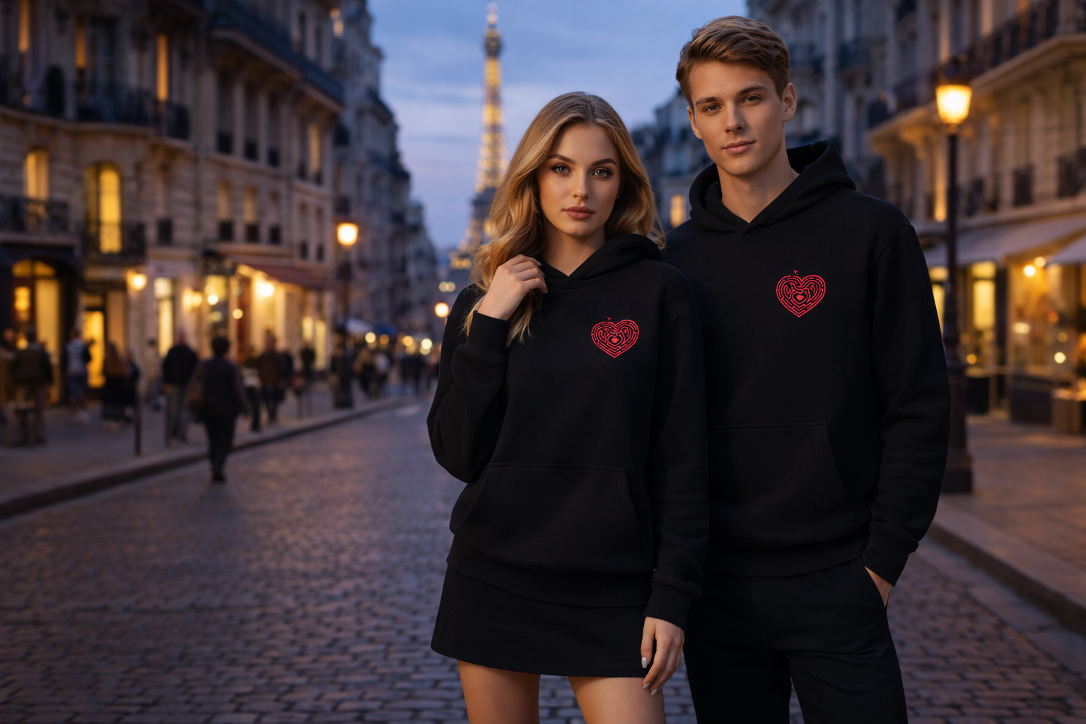 Heart Maze Embroidered Hoodie ❤️‍🔥 Lost in feelings. Found in comfort.