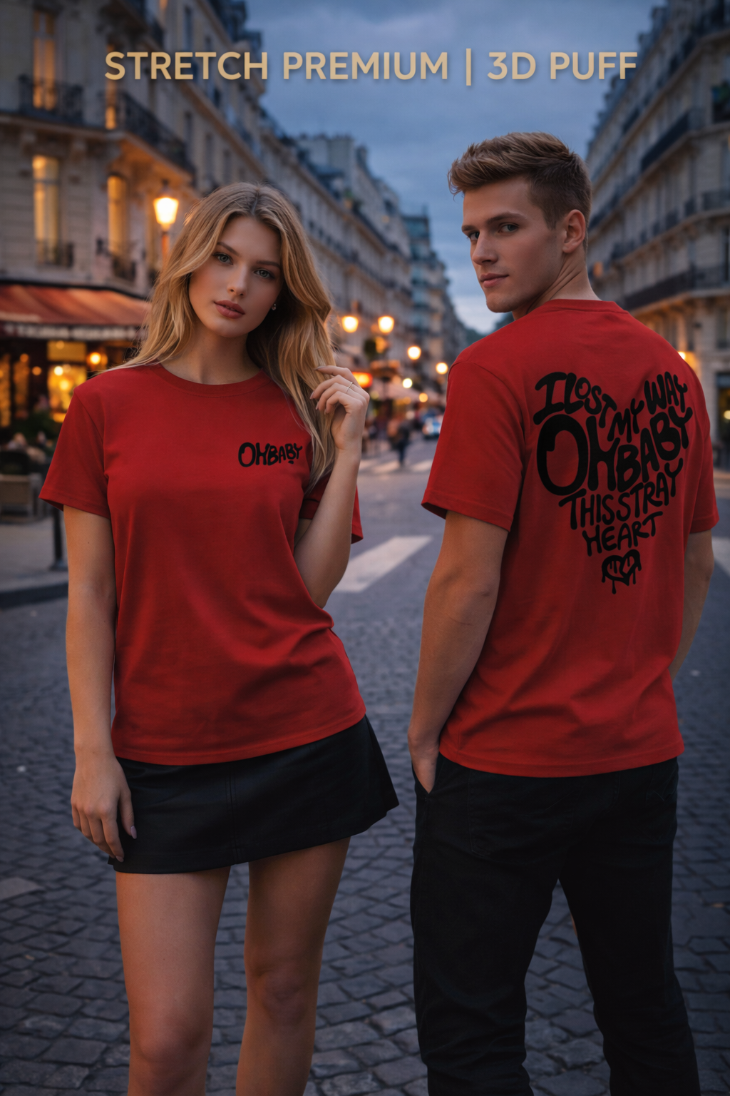 “Oh Baby, I Lost My Heart” Puff Print Fandom Tee ❤️‍🔥