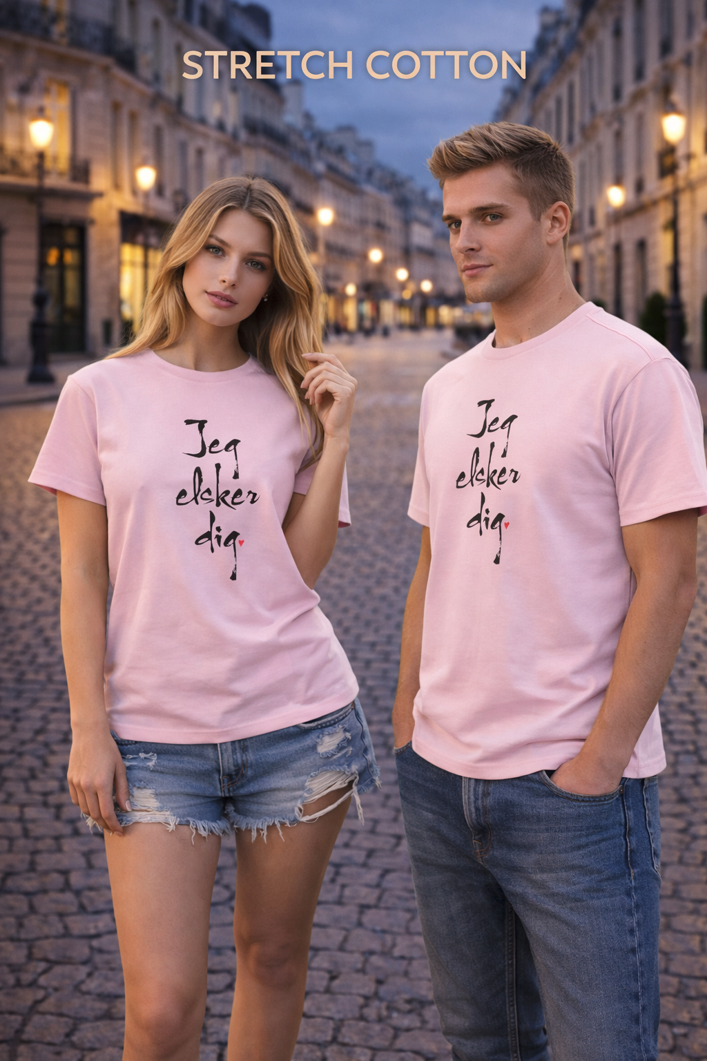 “Jeg Elsker Dig” Softcore Stretch Tee 💕