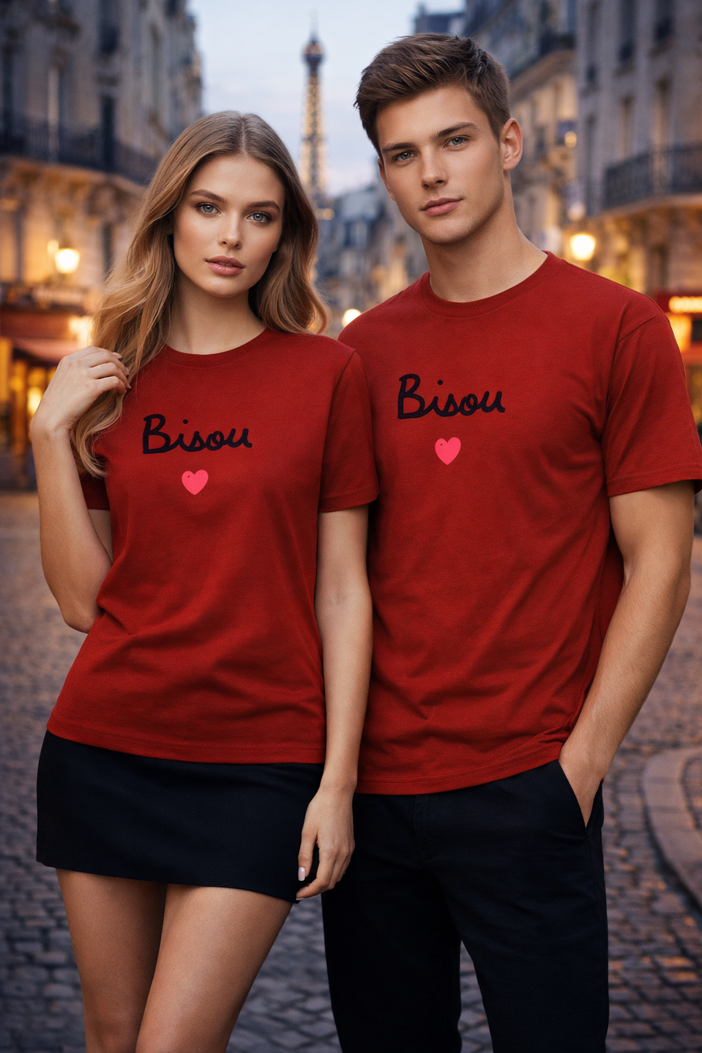 “Bisou” Valentine Stretch Tee 💋❤️