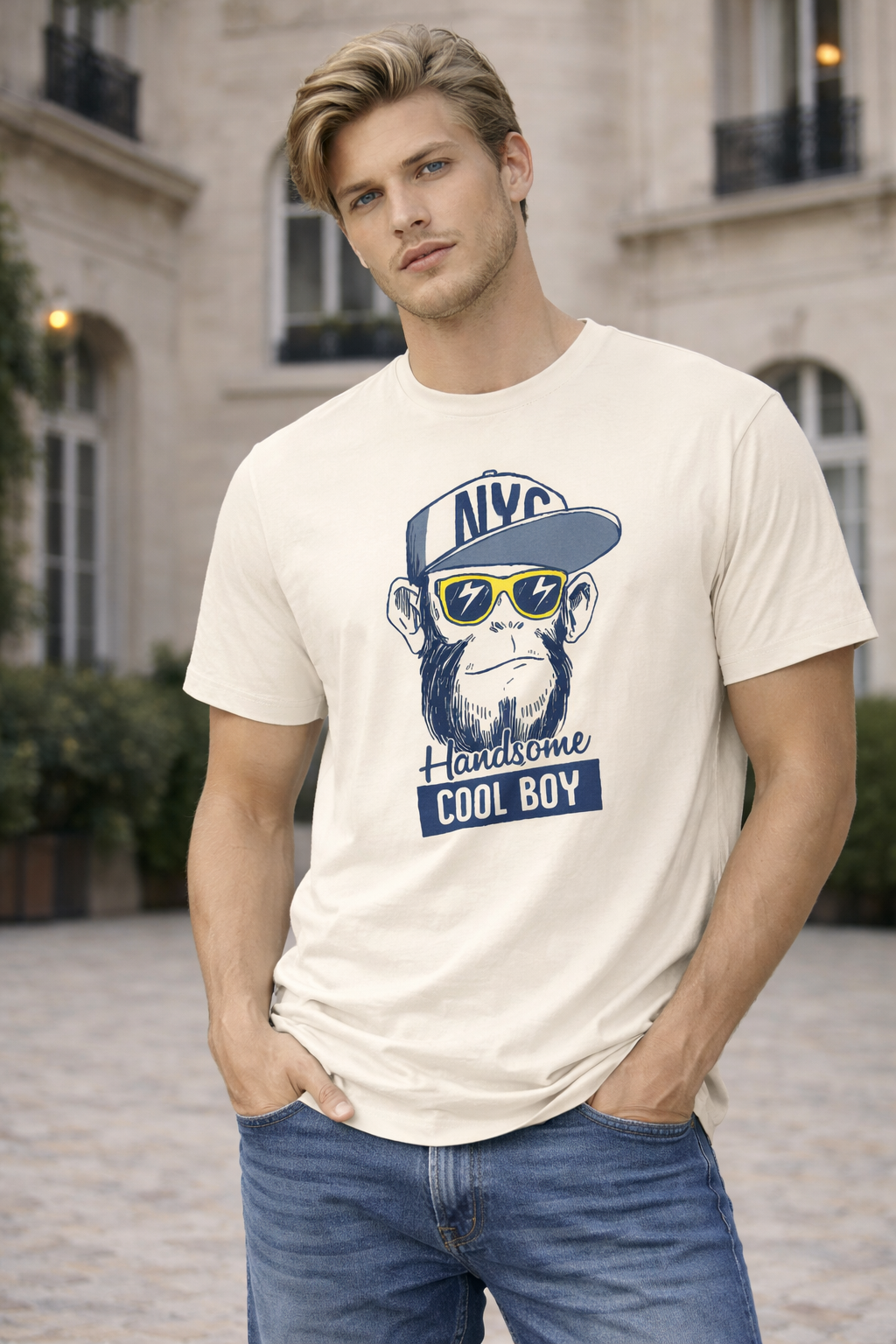 Handsome Cool Boy Tee – Fandom Drip Edition 🐒⚡