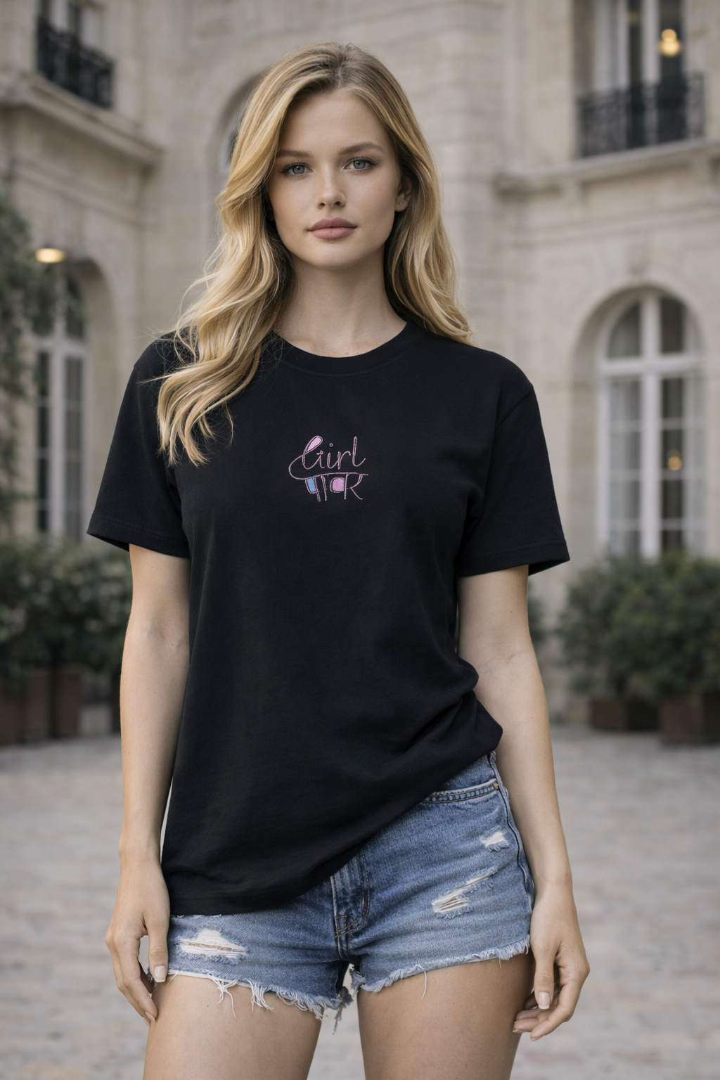 Girl Power Embroidered Tee