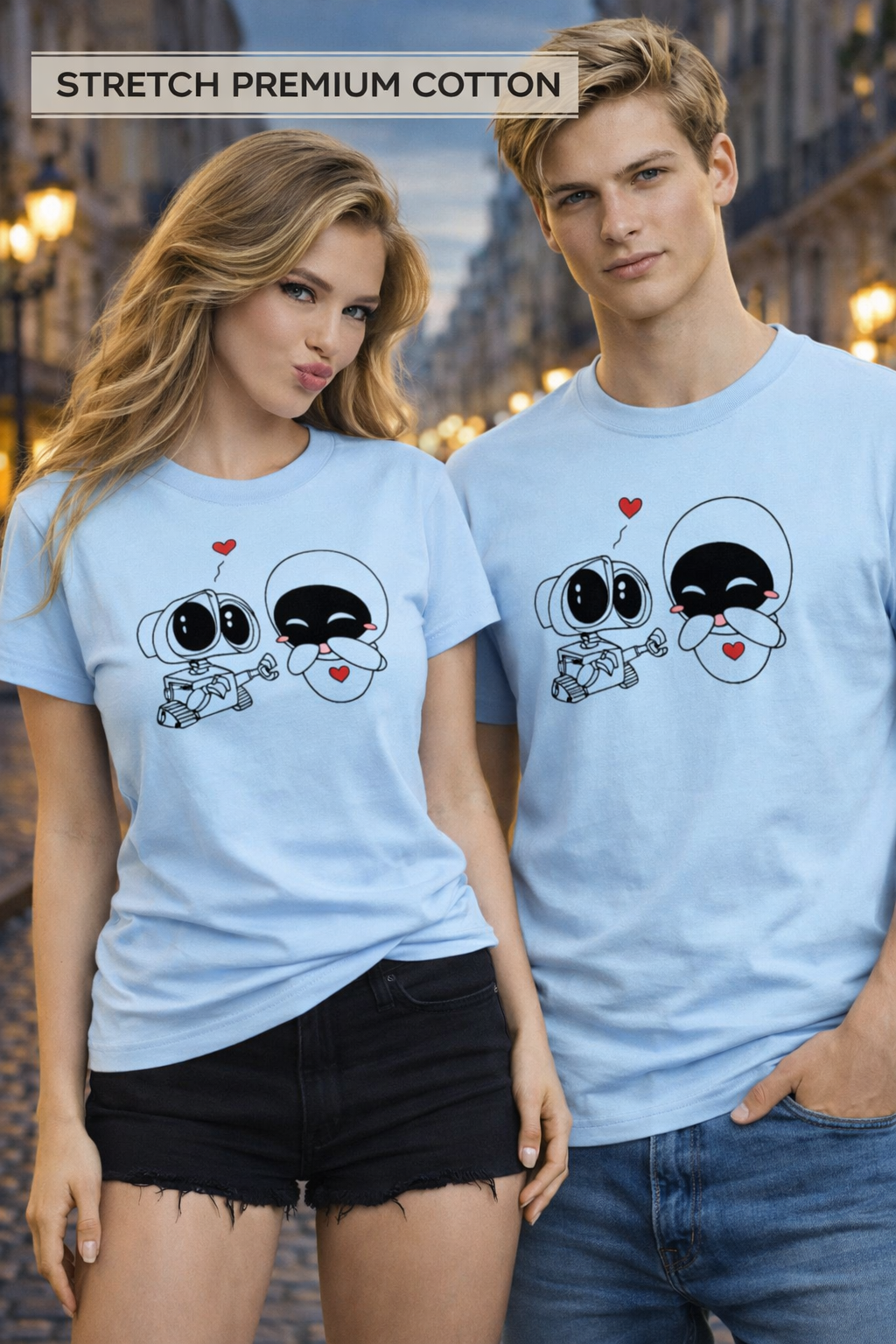 WALL·E × EVE Valentine Tee 🤍💫