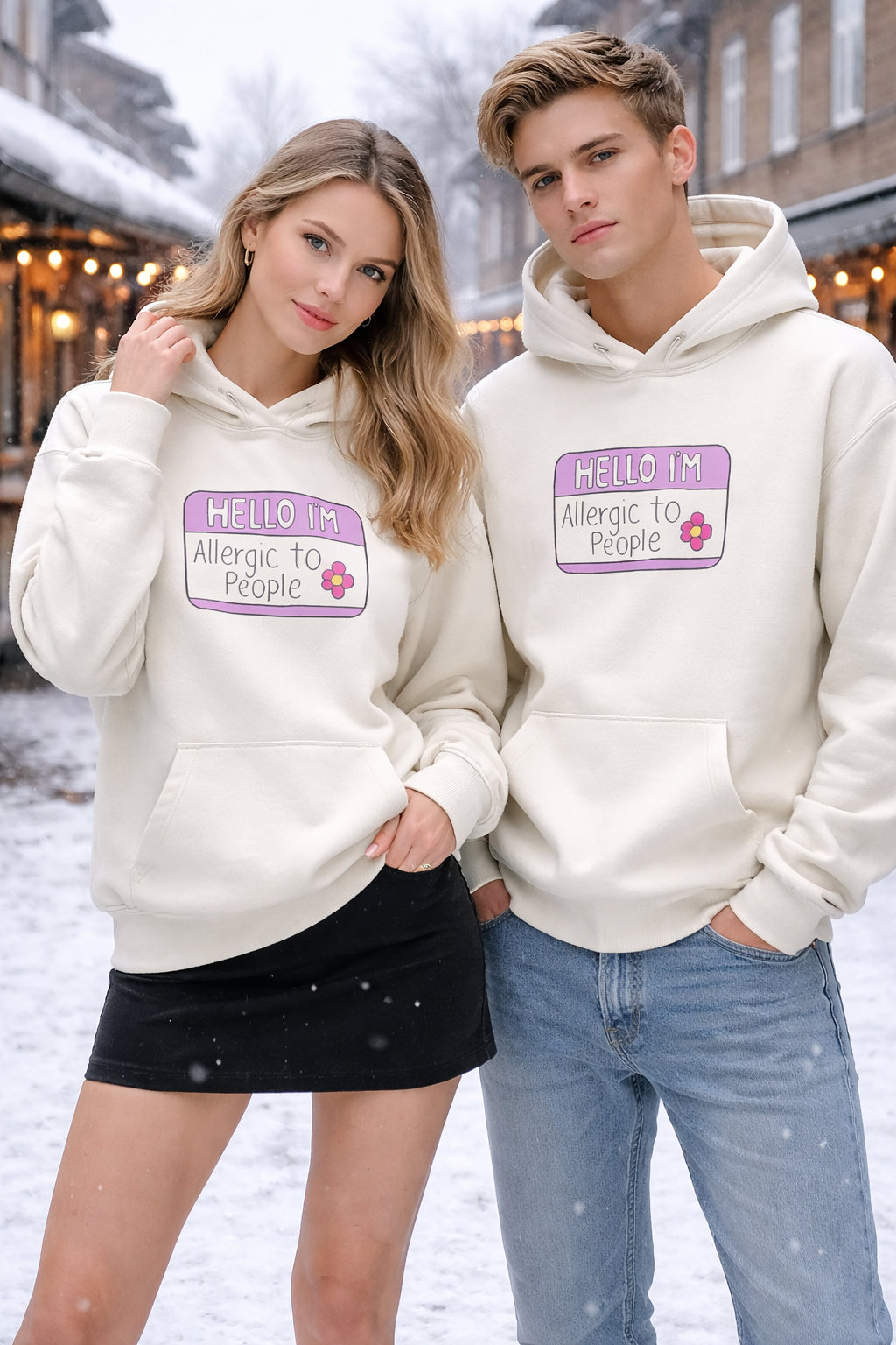 “Hello, I’m Allergic to People” Hoodie 🫠