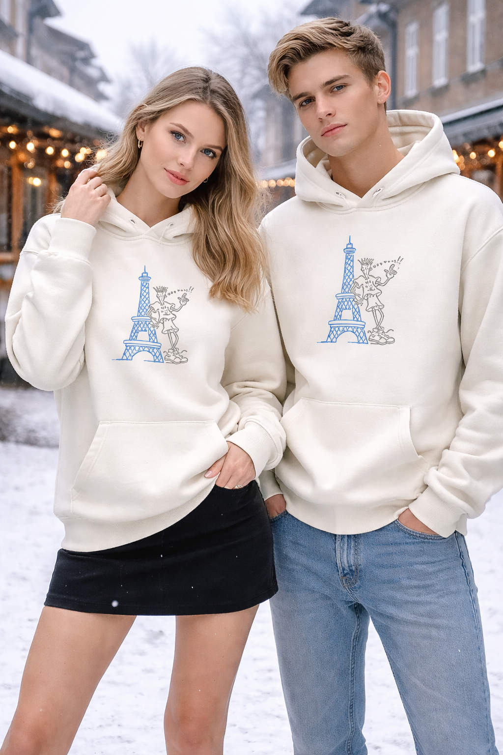 HEY YOU! Paris Sketch Hoodie 🇫🇷🖤