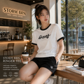 Ringer Tee – Arirang Flow 🎶🖤 | Korean Ink Aesthetic