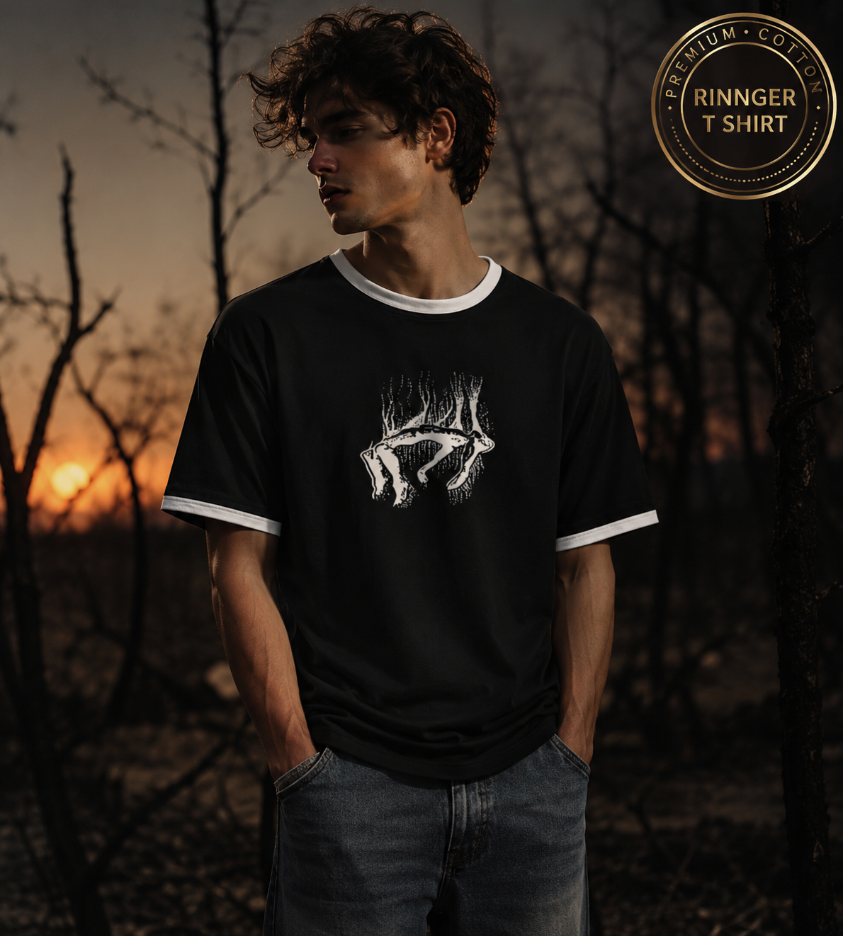 🖤 LOST SIGNAL RINGER TEE