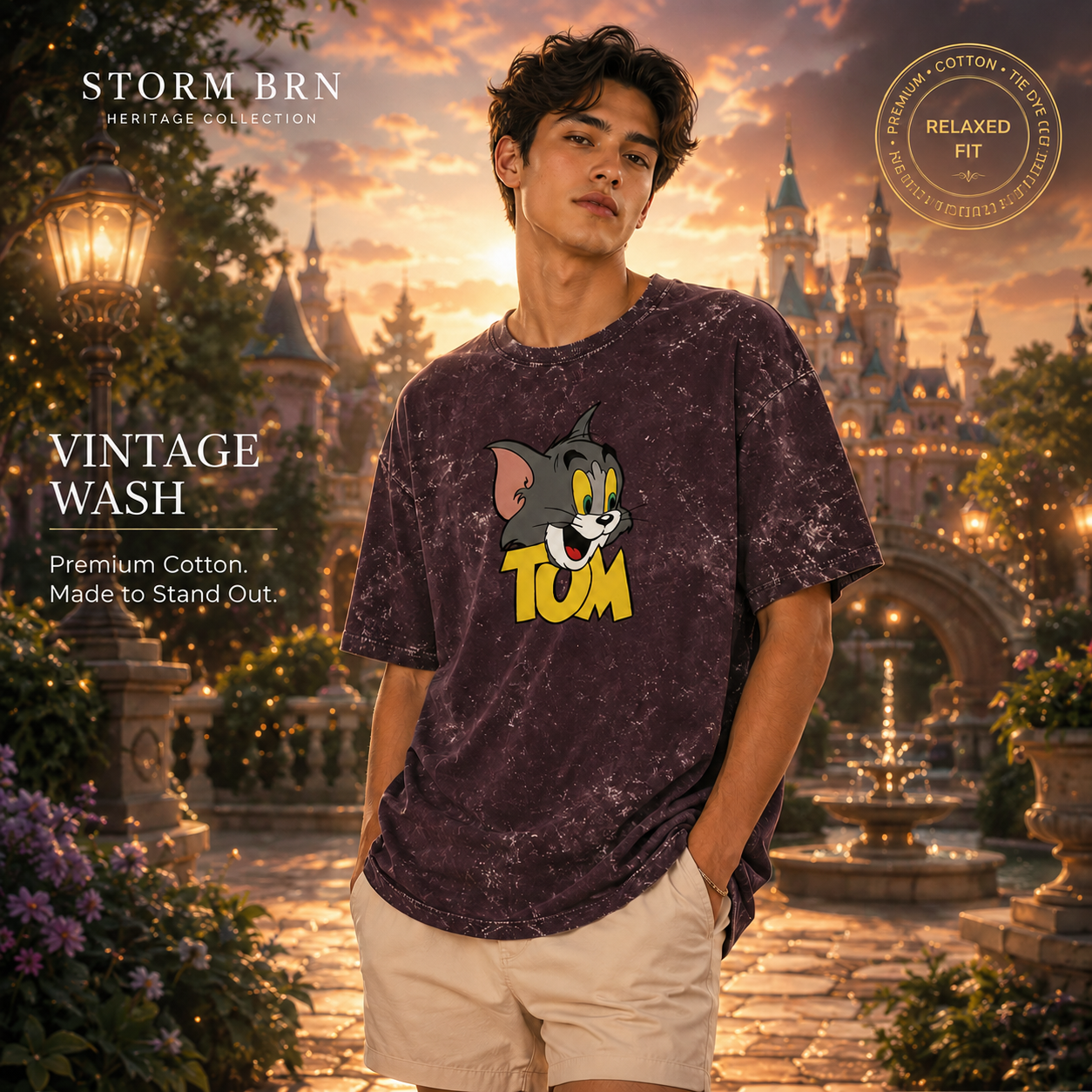 Curious Tom 😼 | Vintage Wash Relax Fit Tee