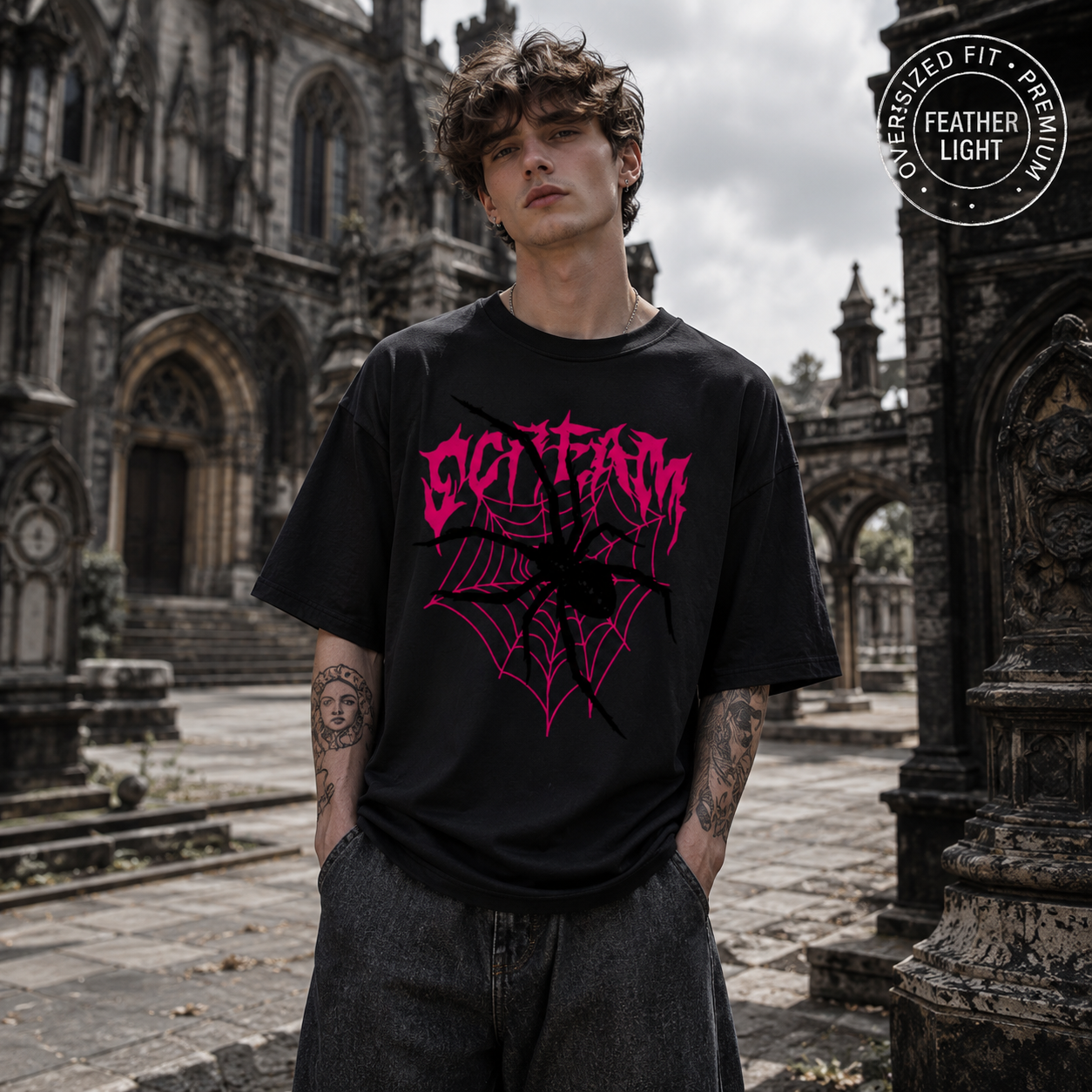 🕷️ DARK WEB – Oversized Tee