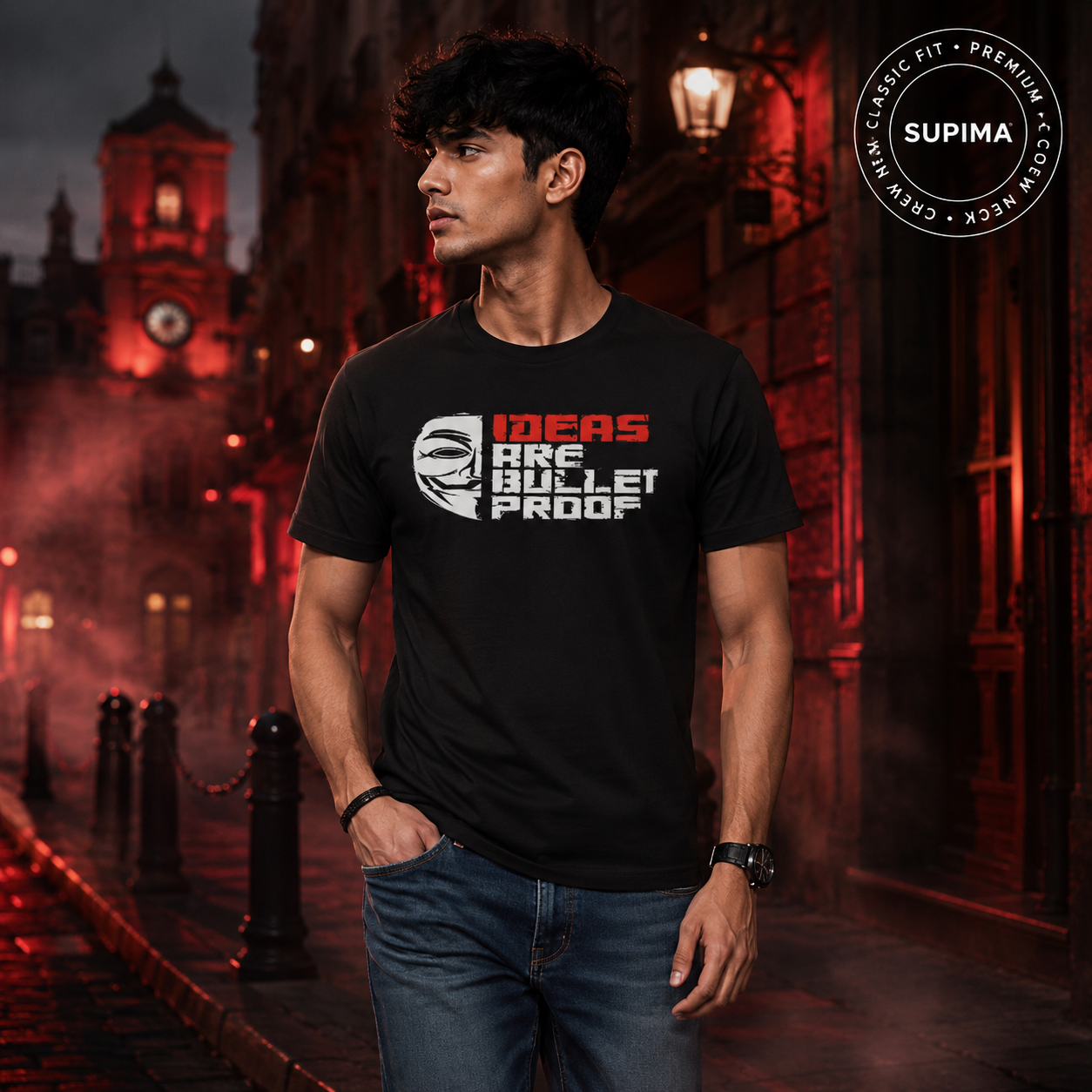 “Ideas Are Bulletproof” Supima Tee