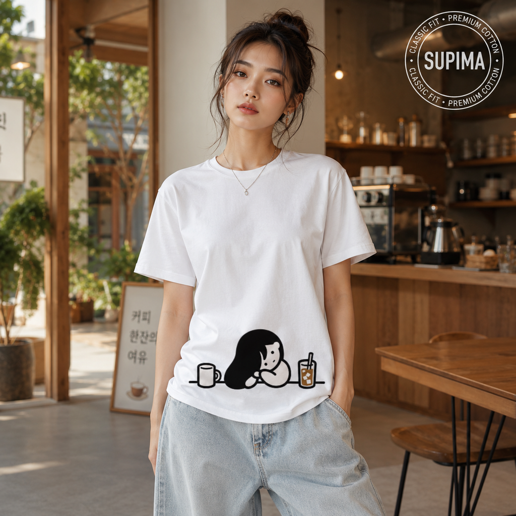 ☁️🇰🇷 Seoul Café Mood Supima Tee