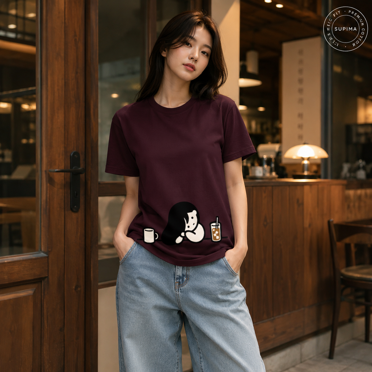 ☁️🇰🇷 Seoul Café Mood Supima Tee