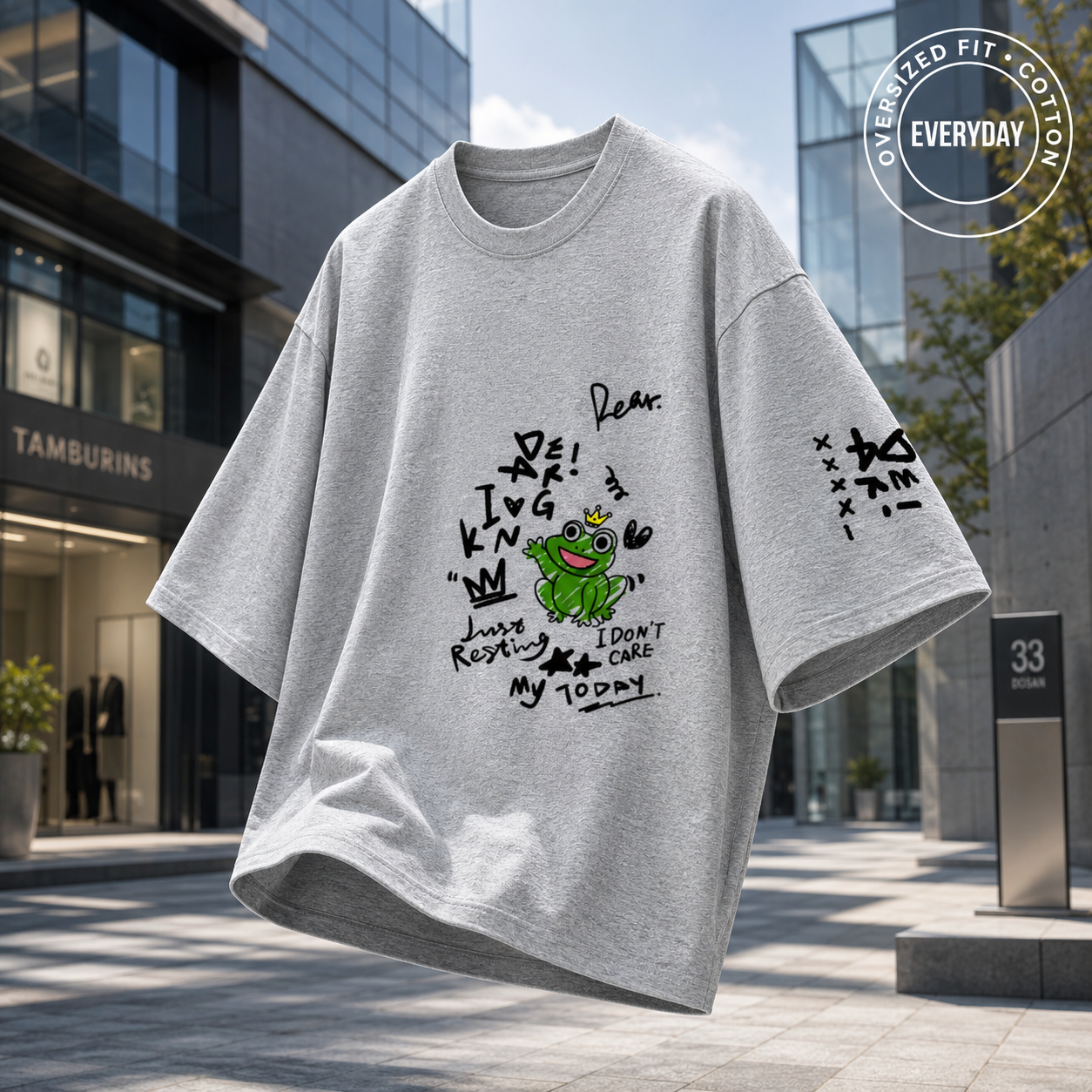 🐸💚 “IDK Mood” Oversized Tee