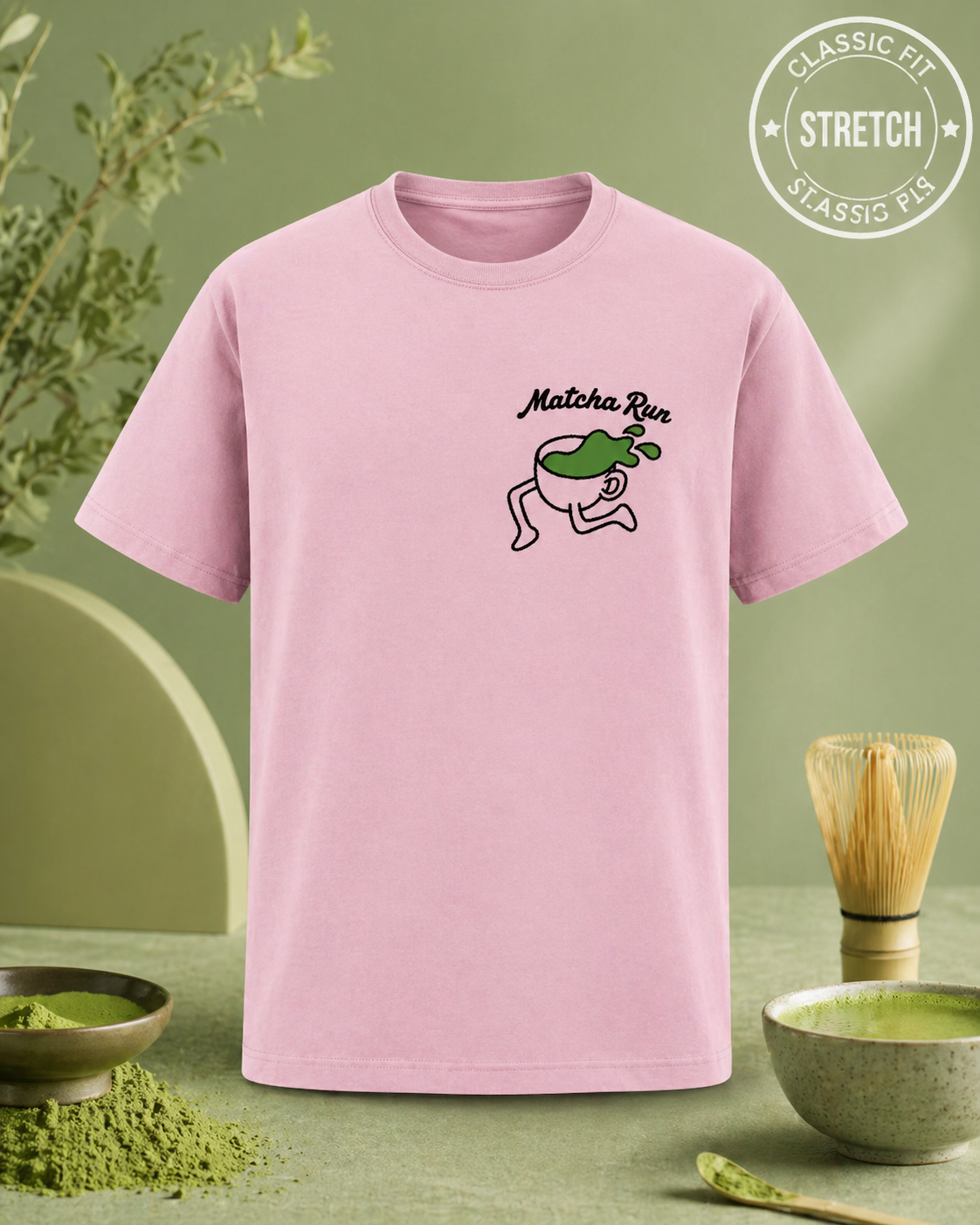 Matcha Run Tee 🍵💨 – Soft Flex Mode