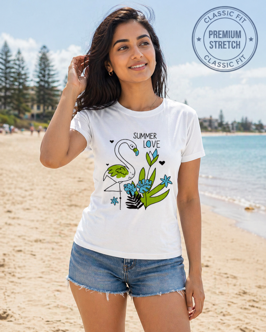 Flamingo Feels – Classic Stretch Tee