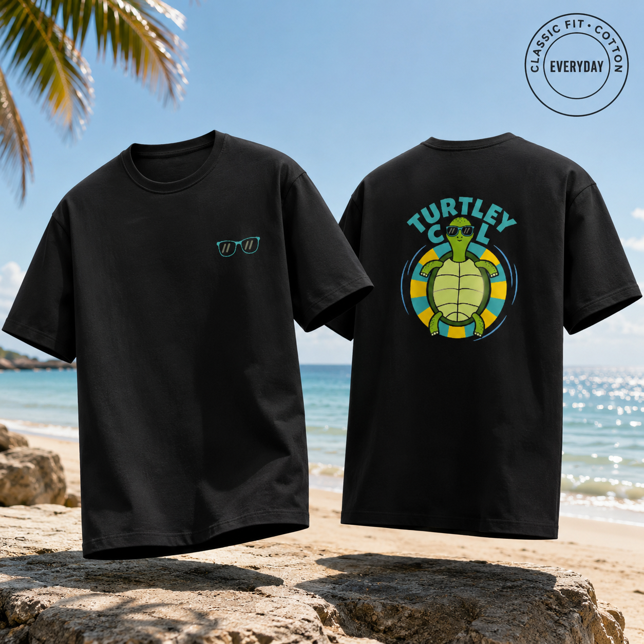 Turtley Cool Tee 🌊😎