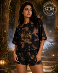 Golden Crest Edition ✨ | Midnight Wizard Tie-Dye Co-Ord Set ⚡🖤