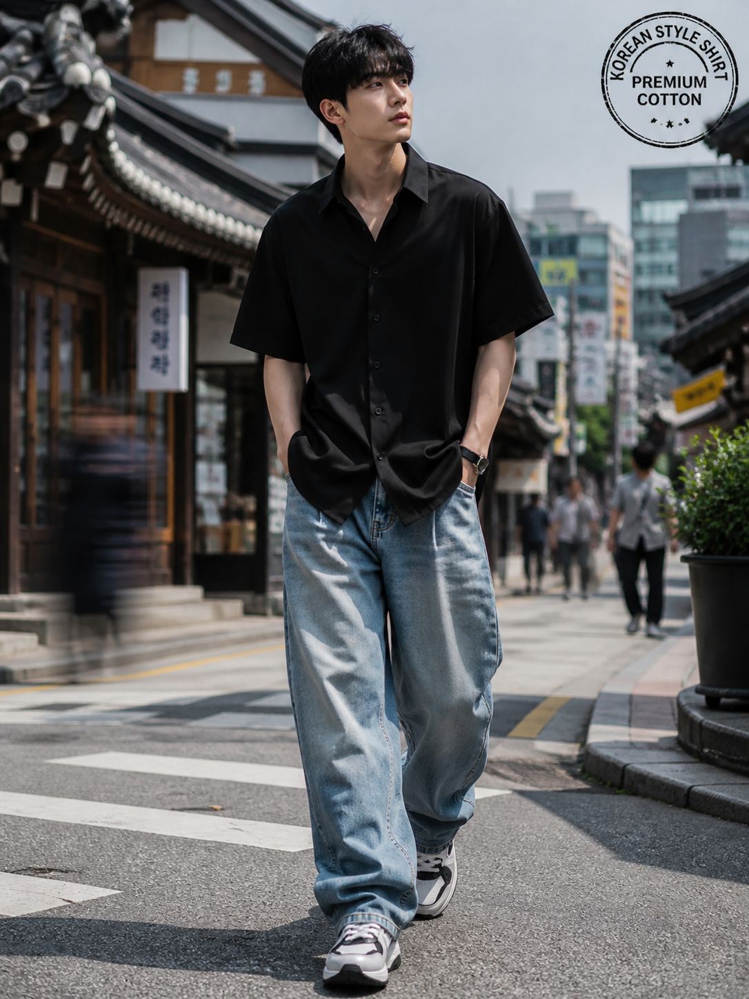 Relaxed Fit Korean Solid Shirt 🖤✨ | Clean Core Street Essential 🇰🇷