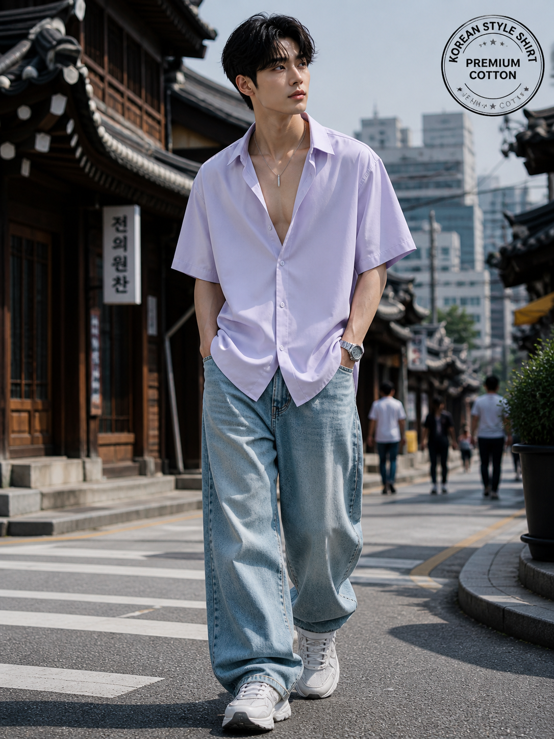Relaxed Fit Korean Solid Shirt 🖤✨ | Clean Core Street Essential 🇰🇷