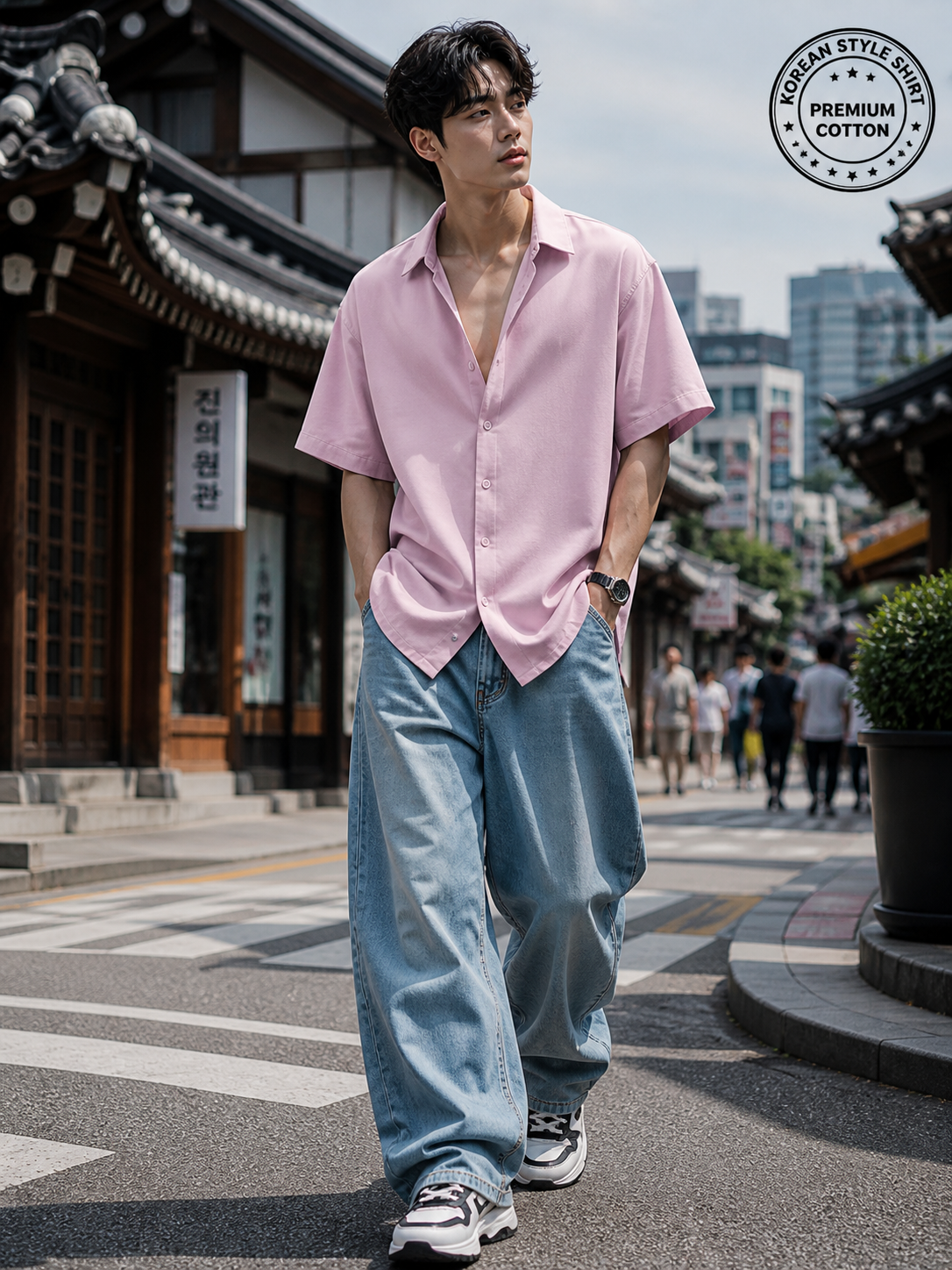 Relaxed Fit Korean Solid Shirt 🖤✨ | Clean Core Street Essential 🇰🇷