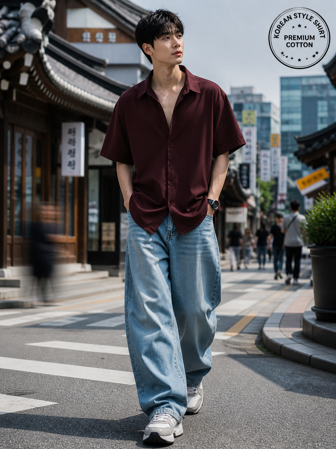 Relaxed Fit Korean Solid Shirt 🖤✨ | Clean Core Street Essential 🇰🇷