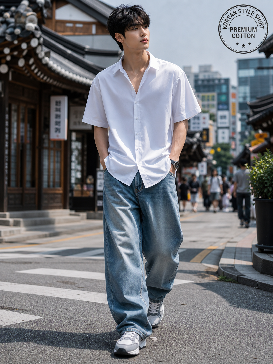 Relaxed Fit Korean Solid Shirt 🖤✨ | Clean Core Street Essential 🇰🇷
