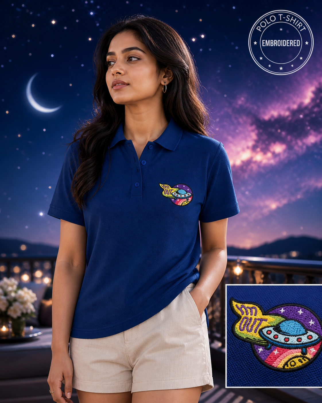 “I’m Out” Polo 🛸✨ | Premium Embroidered Escape Fit