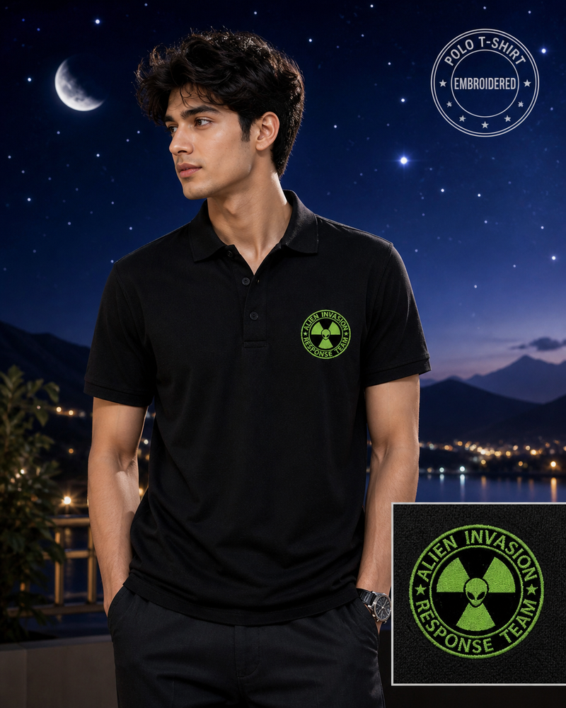 “Alien Invasion Response” Polo 👽☢️ | Premium Embroidered Area 51 Fit