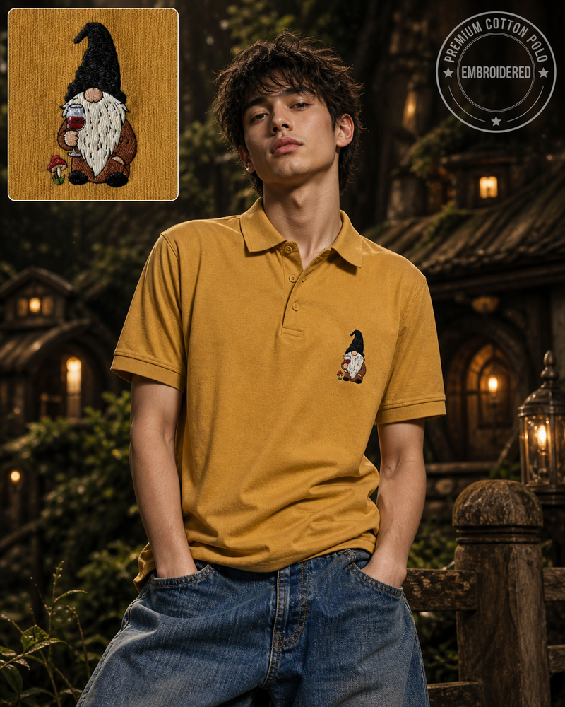 “Wine-ing My Way Through Life” Polo 🍷🍄