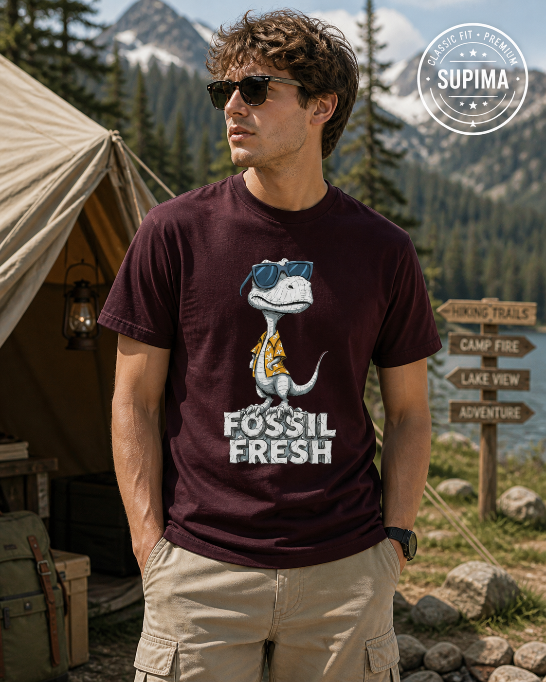 🦖 Fossil Fresh Drip- SUPIMA Tee