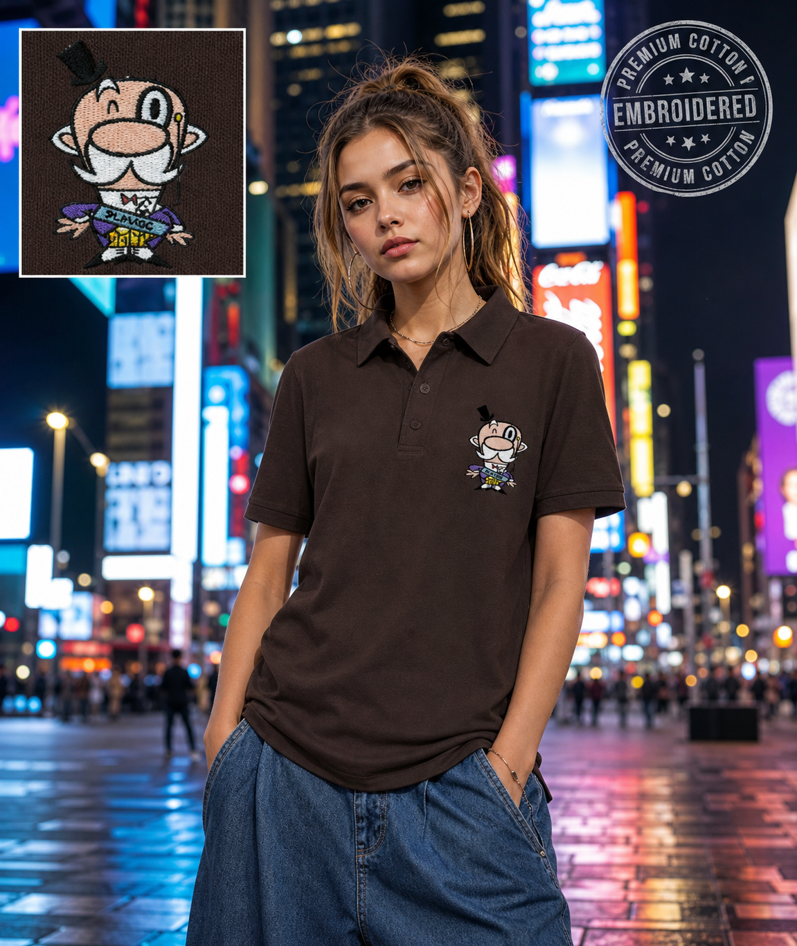 “Mr. Mayor Mood” Polo 🎩👀 | Boss Energy Only| Embroidered