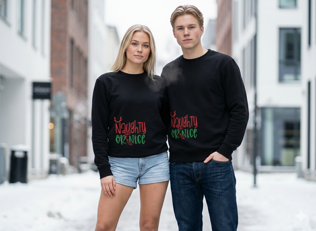 NAUGHTY OR NICE? Christmas Unisex Sweatshirt
