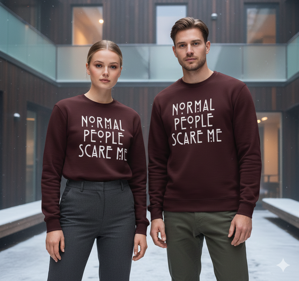 Normal People Scare Me' 👻 Vibe Check Sweatshirt
