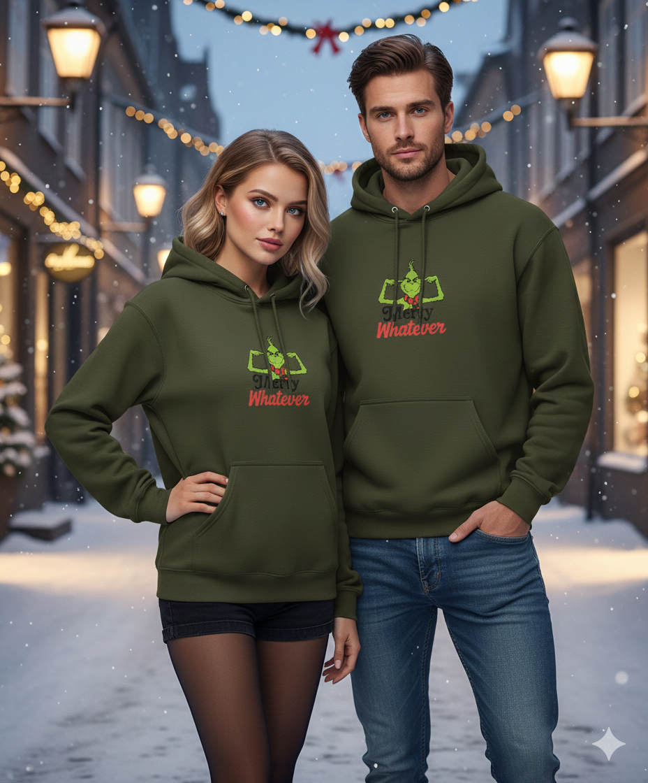 “Merry Whatever” Holiday Attitude Hoodie – Anti-Holiday Vibes